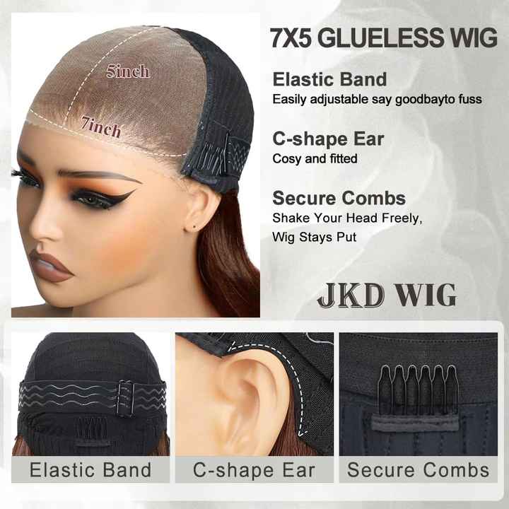 5x7 Chocolate Brown Body Waves HD Lace Front Wigs For Women