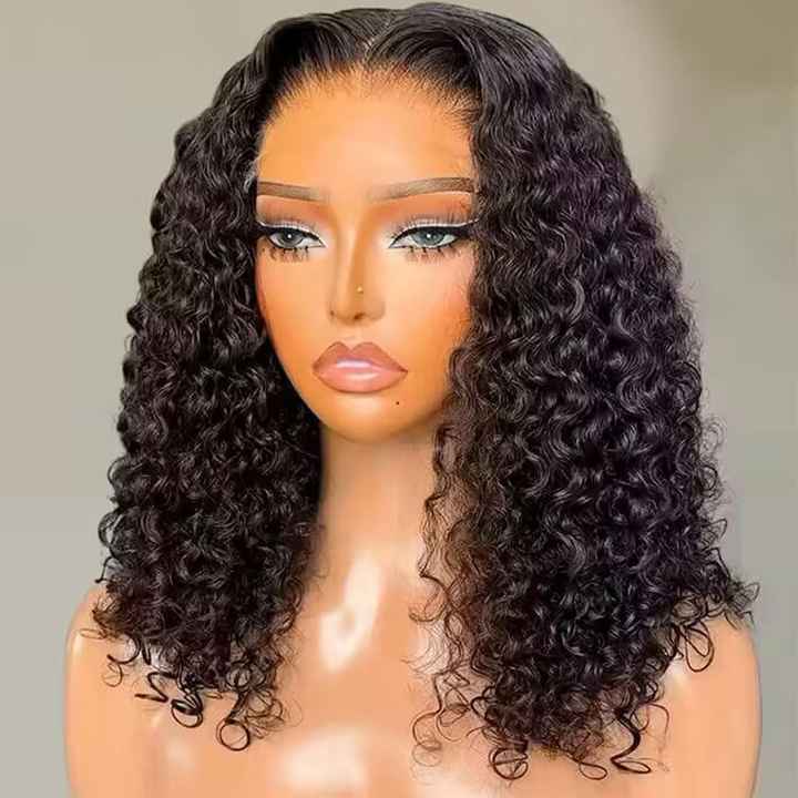 13*4 Bob Wigs Natural Black Brown Glueless Pre-Plucked Human Hair Lace