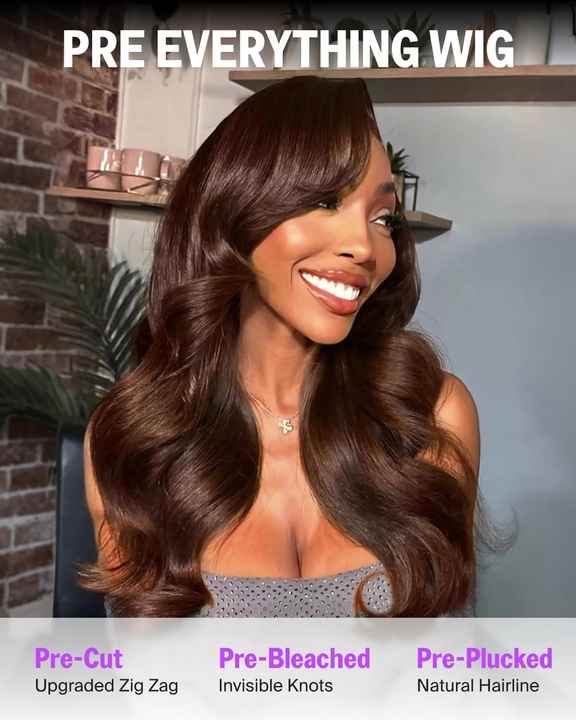 Brazilian Human Hair Wigs 13x4 Lace Wigs Chocolate Brown
