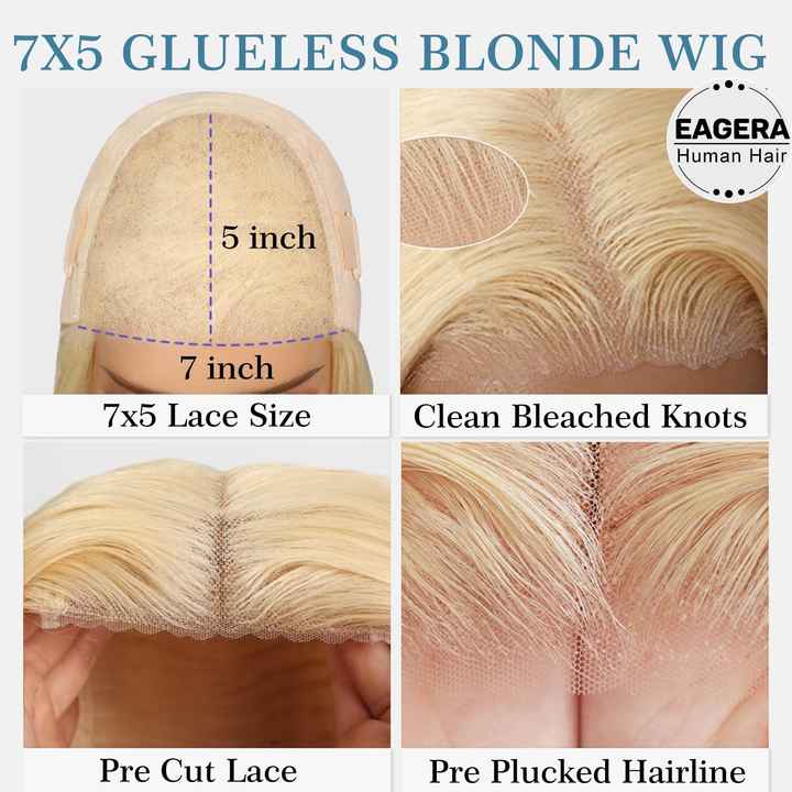 Lace Front Short Hair Wigs Brazilian Pre Pulled Remy Hair
