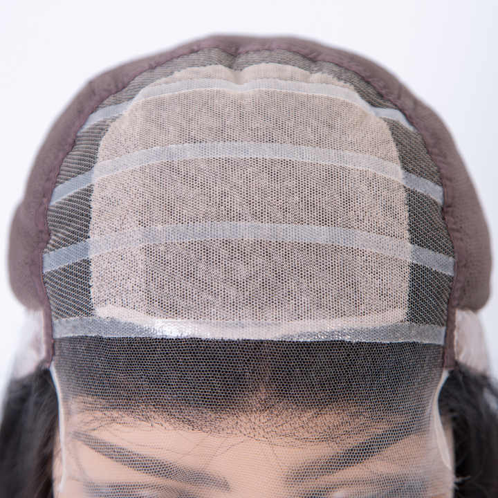 Natural Color Glueless Lace Front Silk Top Full Hand Tie
